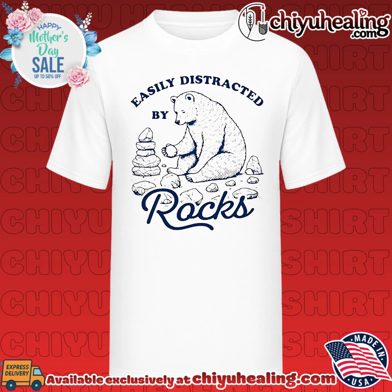 Easily Distracted by Rocks bear nature cairn shirt & hoodie