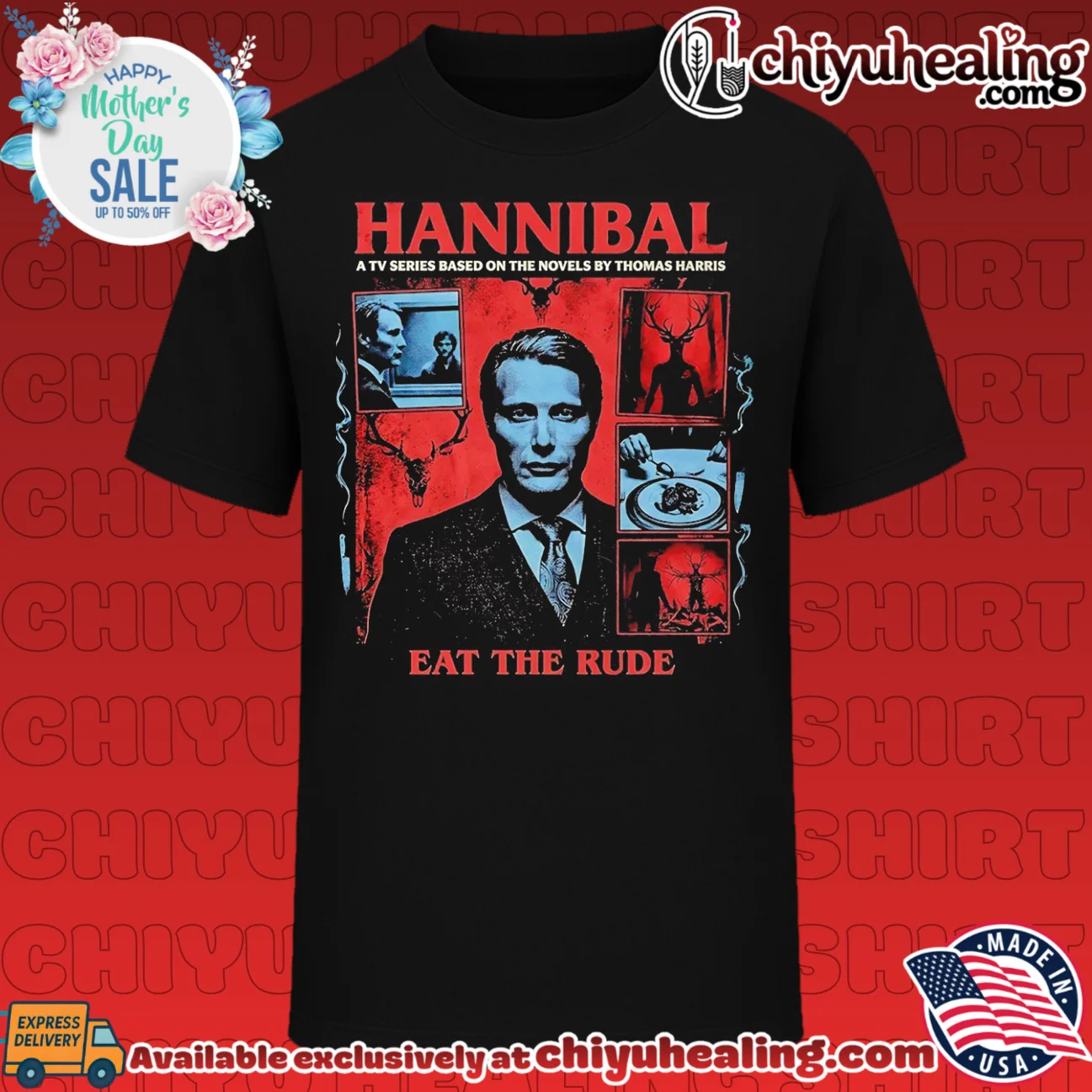 Eat the Rude Hannibal Lecter Vintage Collage