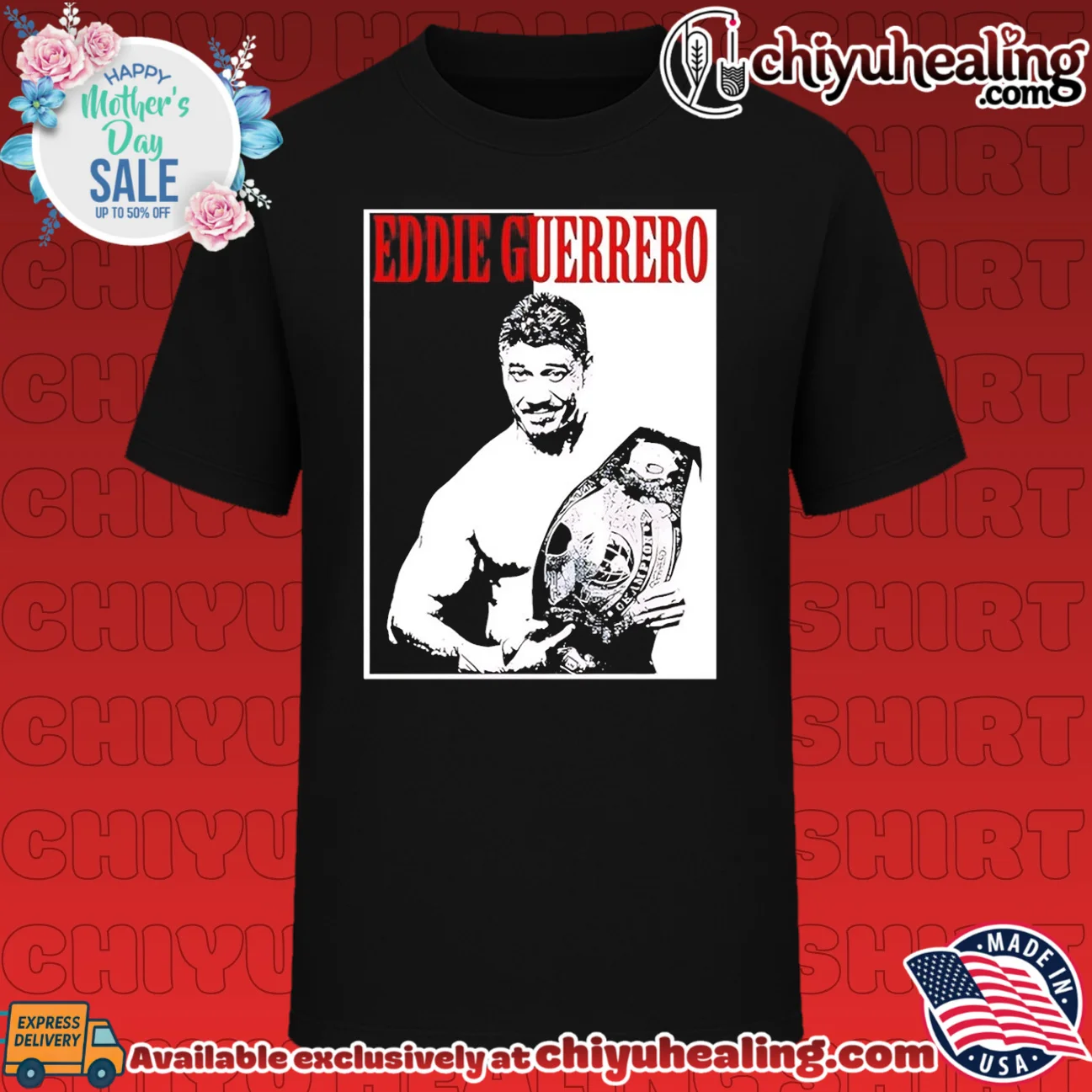 Eddie Guerrero holding championship belt