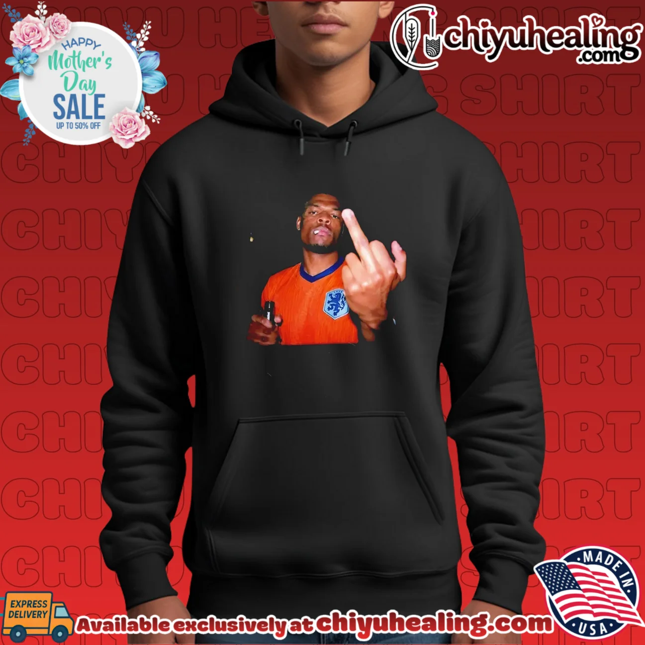 Edgar Davids Netherlands National Football Team middle finger shirt & hoodie Edgar Davids Netherlands National Football Team middle finger shirt & hoodie