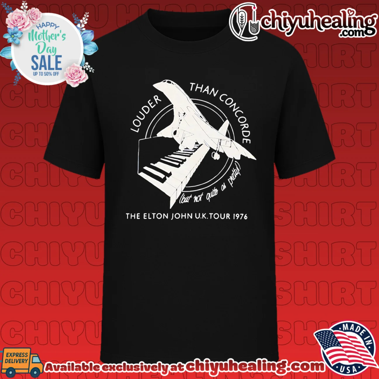 Elton John Louder Than Concorde UK Tour 1976 shirt & hoodie