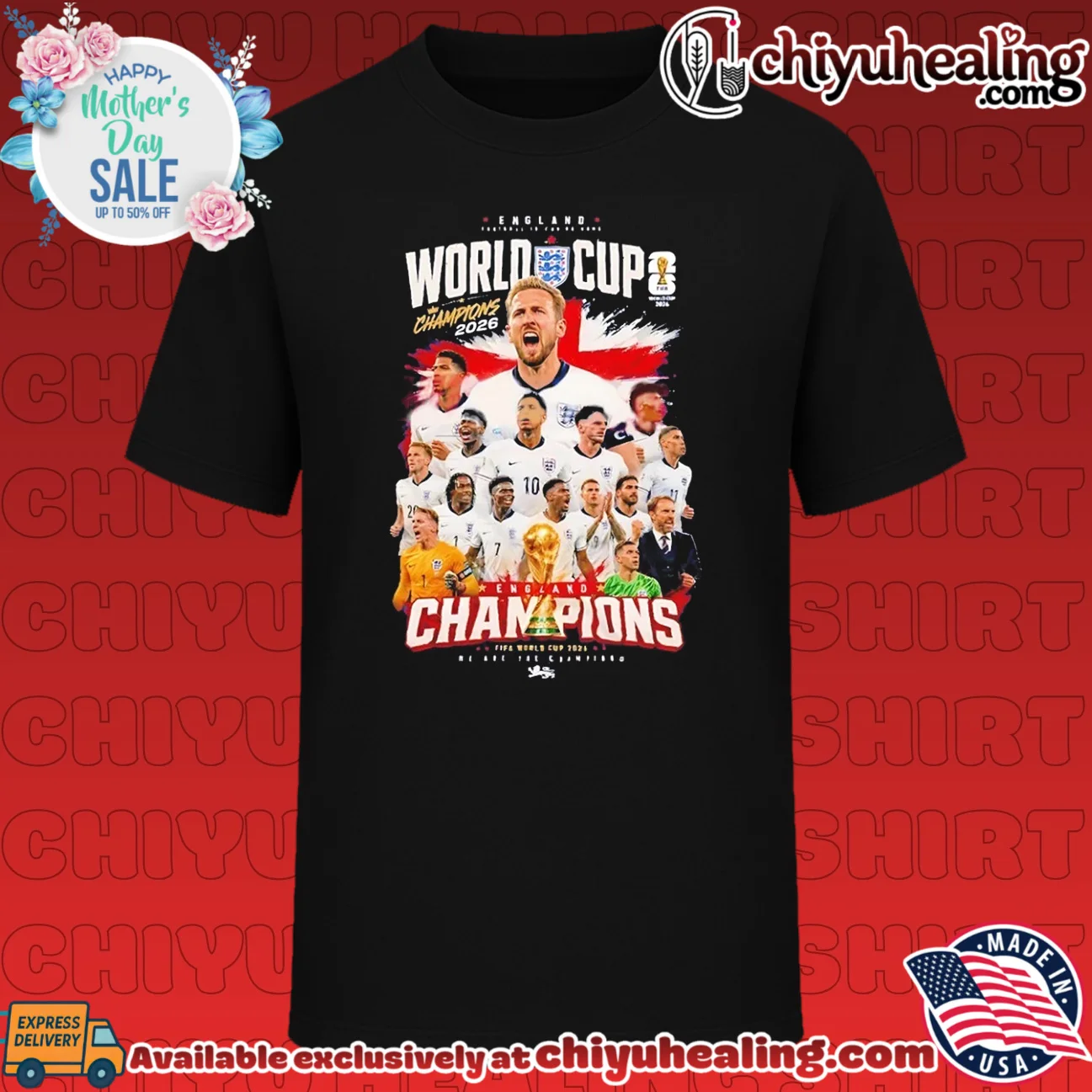 England Champions FIFA World Cup 2026 shirt & hoodie