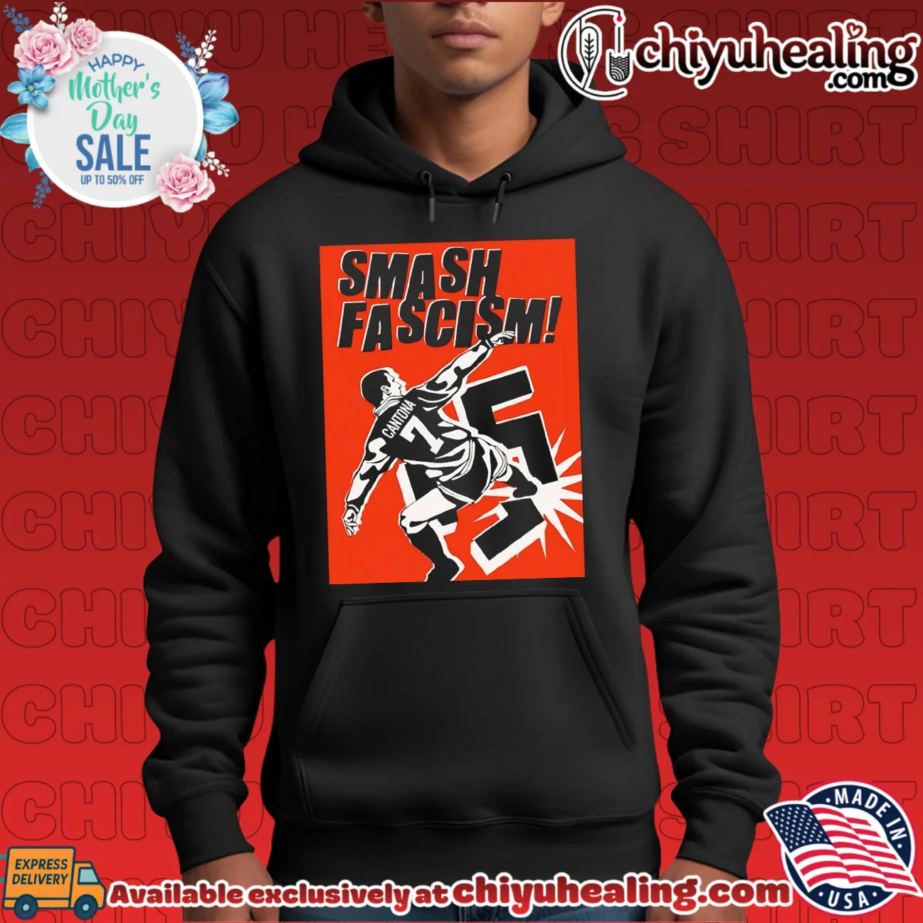 Eric Cantona Smash Fascism Manchester United shirt & hoodie Eric Cantona Smash Fascism Manchester United shirt & hoodie