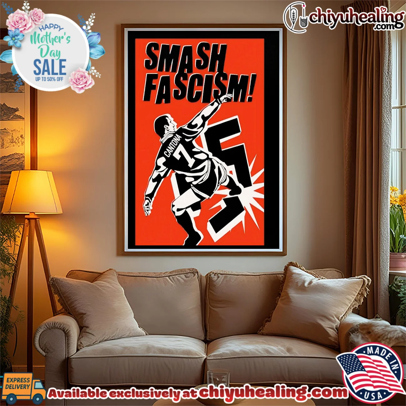 Eric Cantona Smash Fascism Manchester United shirt & hoodie Eric Cantona Smash Fascism Manchester United