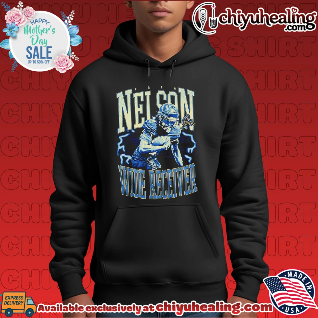 Eric Nelson Jr Wide Receiver Football Player graphic shirt & hoodie Eric Nelson Jr Wide Receiver Football Player graphic shirt & hoodie
