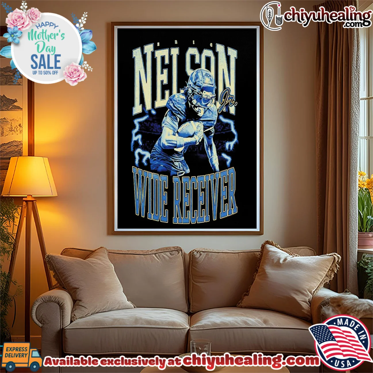 Eric Nelson Jr Wide Receiver Football Player graphic shirt & hoodie Eric Nelson Jr Wide Receiver Football Player graphic