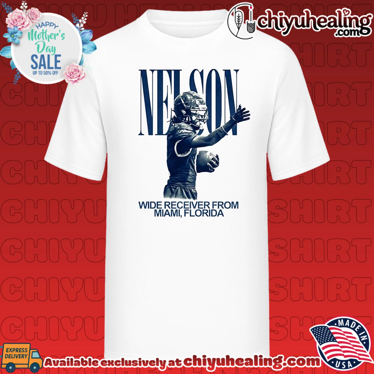 Eric Nelson Jr Wide Receiver from Miami Florida graphic