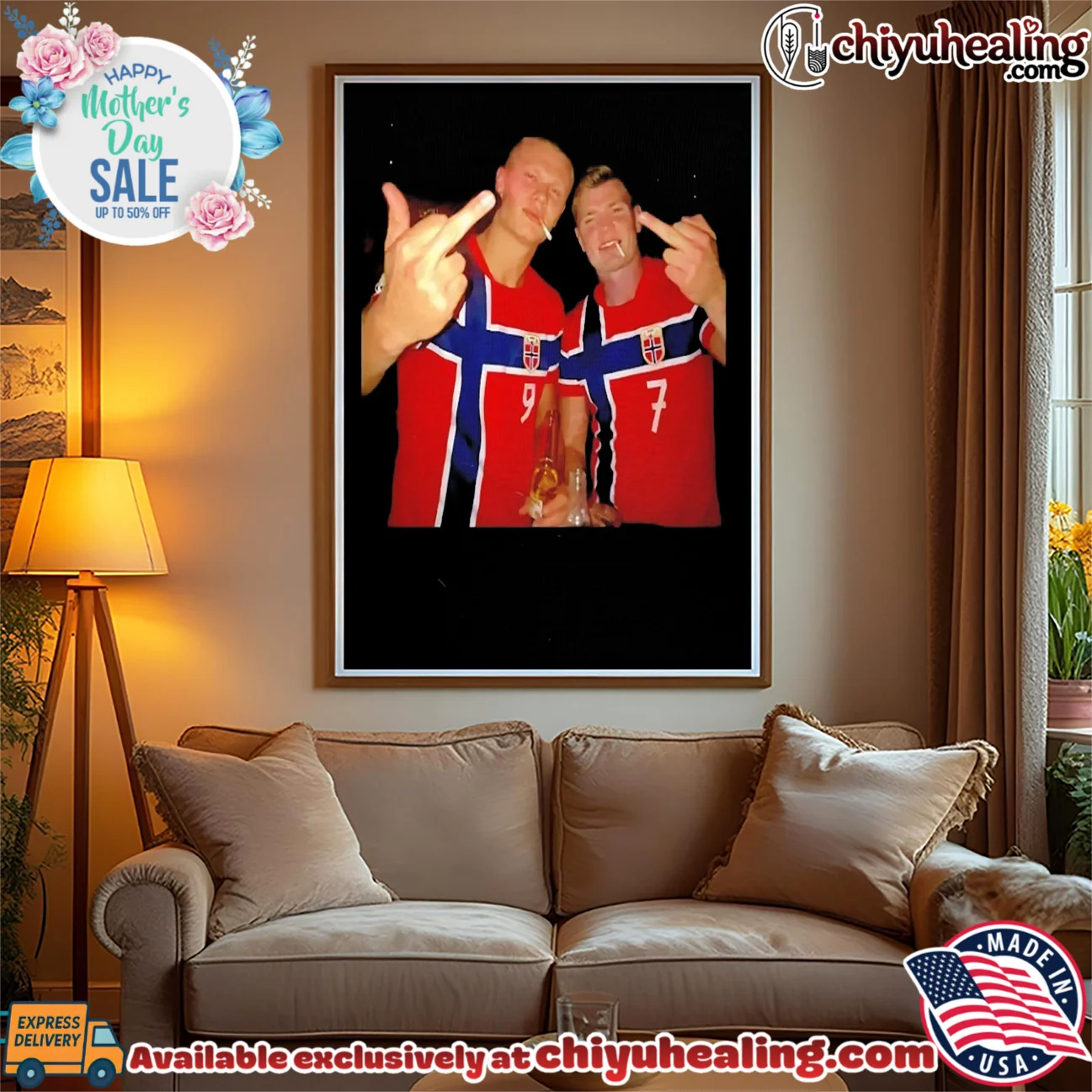 Erling Haaland and Alexander Sorloth Norway National Football middle finger shirt & hoodie Erling Haaland and Alexander Sorloth Norway National Football middle finger