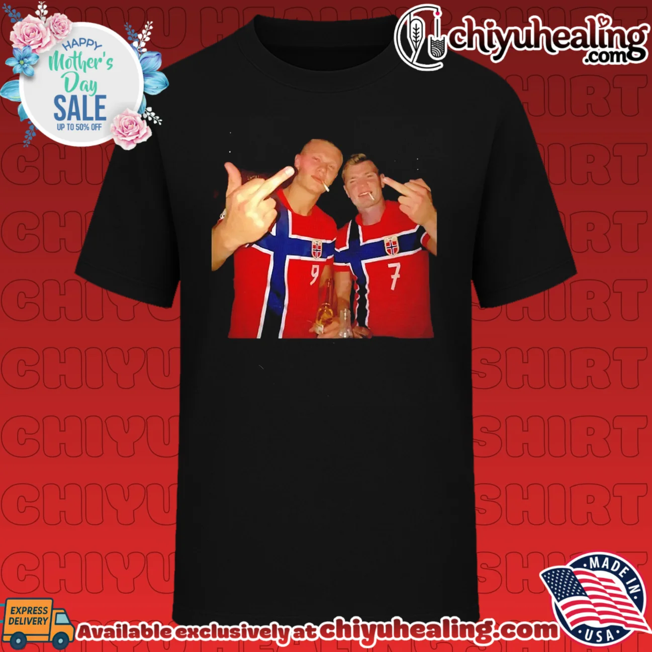 Erling Haaland and Alexander Sorloth Norway National Football middle finger