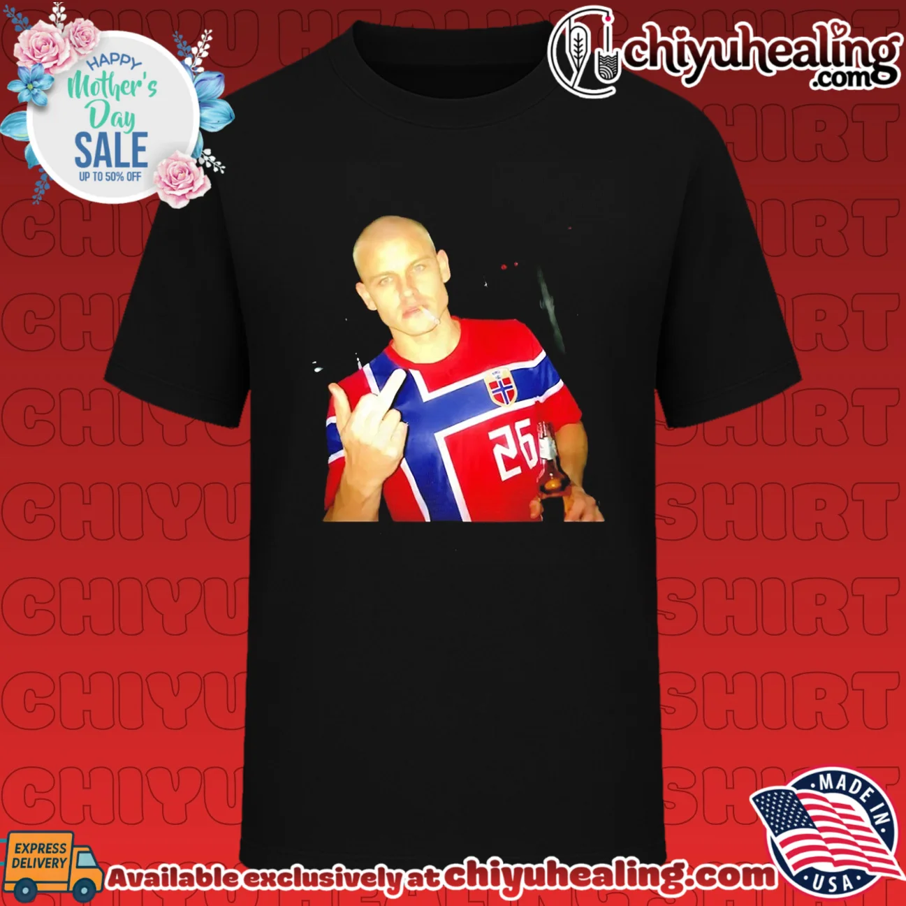 Erling Haaland Norway National Football Team 26 middle finger
