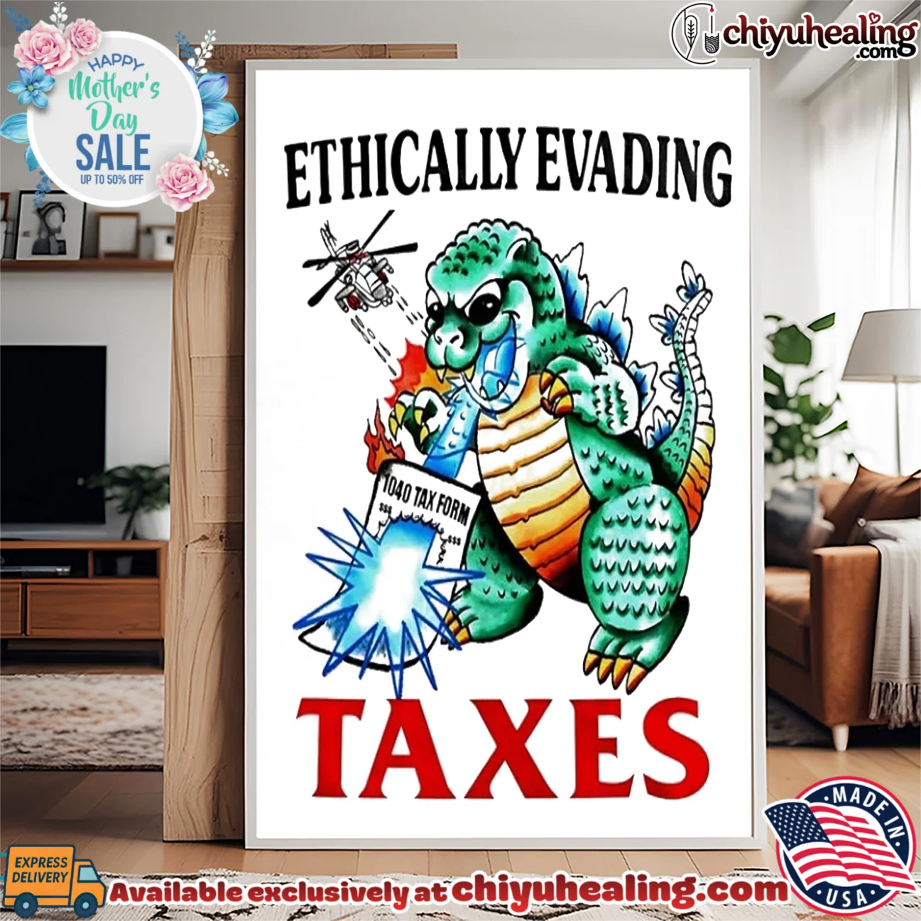 Ethically Evading Taxes Godzilla 1040 Tax Form shirt & hoodie Ethically Evading Taxes Godzilla 1040 Tax Form