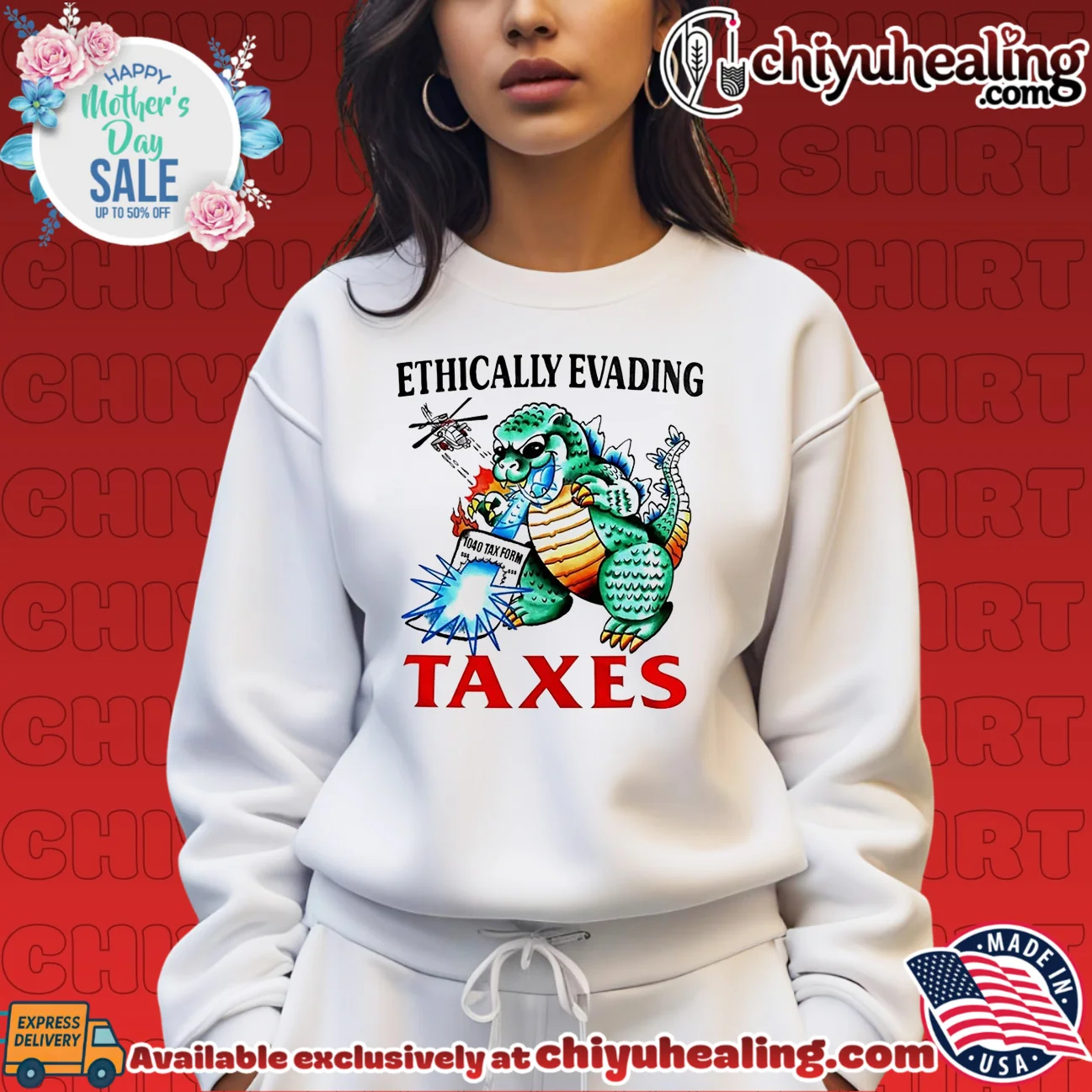Ethically Evading Taxes Godzilla 1040 Tax Form shirt & hoodie Ethically Evading Taxes Godzilla 1040 Tax Form