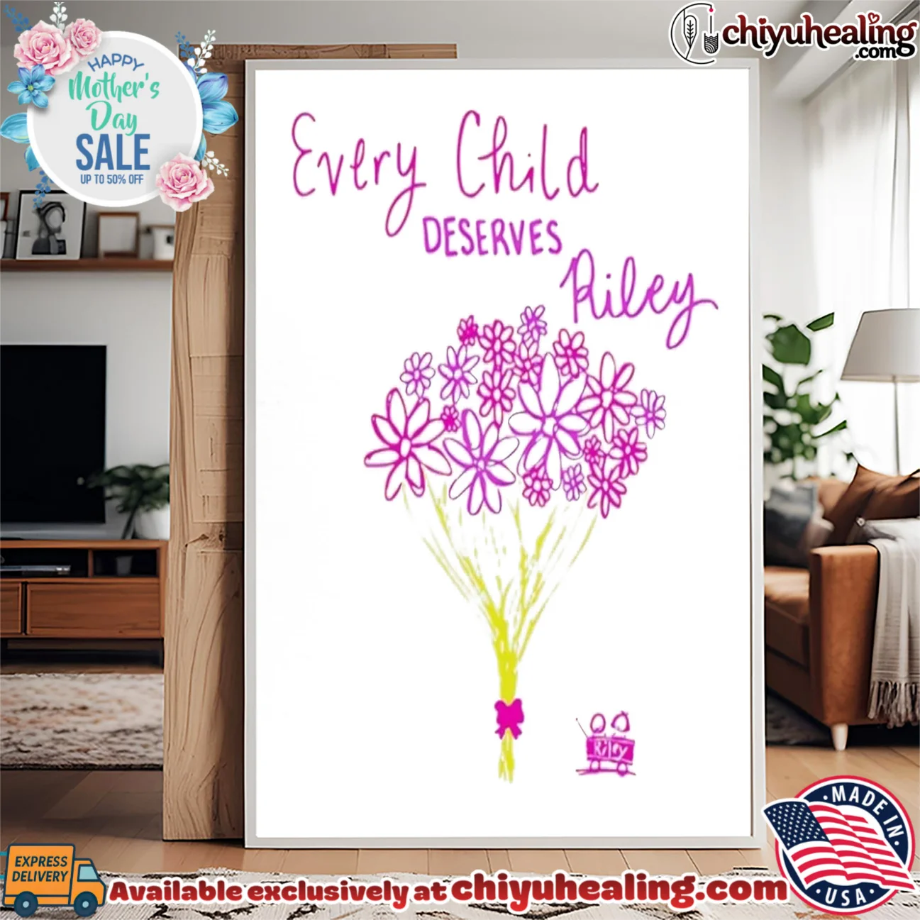 Every Child Deserves Riley flower graphic original shirt & hoodie | Official Style Drop Every Child Deserves Riley flower graphic