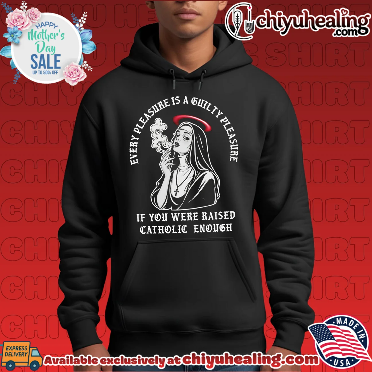 Every pleasure is a guilty pleasure if you were raised catholic enough grail shirt & hoodie | Limited Stock Edition Every pleasure is a guilty pleasure if you were raised catholic enough grail shirt & hoodie | Limited Stock Edition