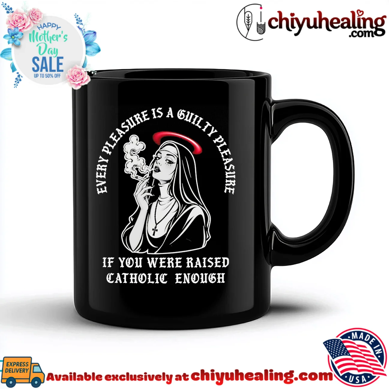 Every pleasure is a guilty pleasure if you were raised catholic enough grail shirt & hoodie | Limited Stock Edition Every pleasure is a guilty pleasure if you were raised catholic enough