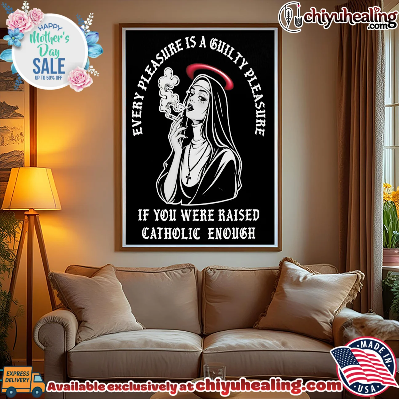 Every pleasure is a guilty pleasure if you were raised catholic enough grail shirt & hoodie | Limited Stock Edition Every pleasure is a guilty pleasure if you were raised catholic enough