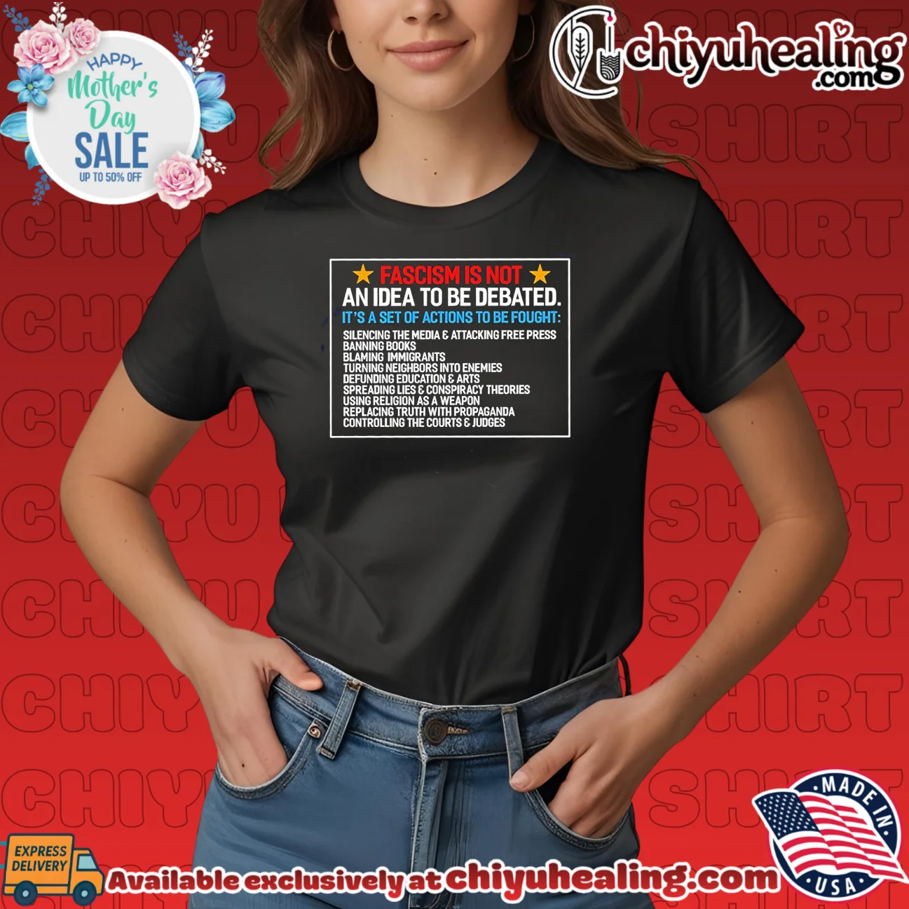 Fascism is not an idea to be debated It's a set of actions classic shirt & hoodie | Official Style Drop Fascism is not an idea to be debated It's a set of actions
