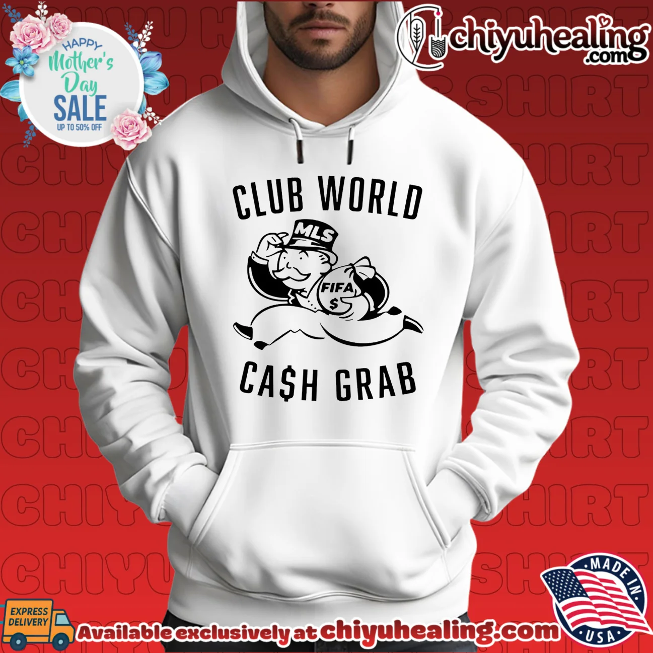 FIFA Club World Cash Grab Monopoly Guy MLS Soccer shirt & hoodie FIFA Club World Cash Grab Monopoly Guy MLS Soccer shirt & hoodie