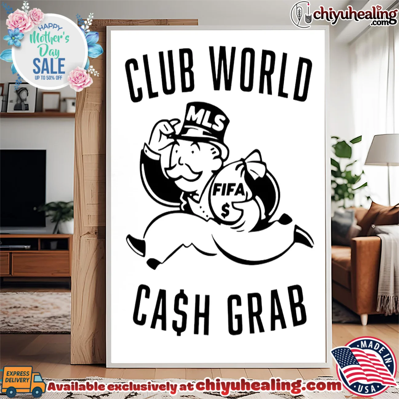 FIFA Club World Cash Grab Monopoly Guy MLS Soccer shirt & hoodie FIFA Club World Cash Grab Monopoly Guy MLS Soccer