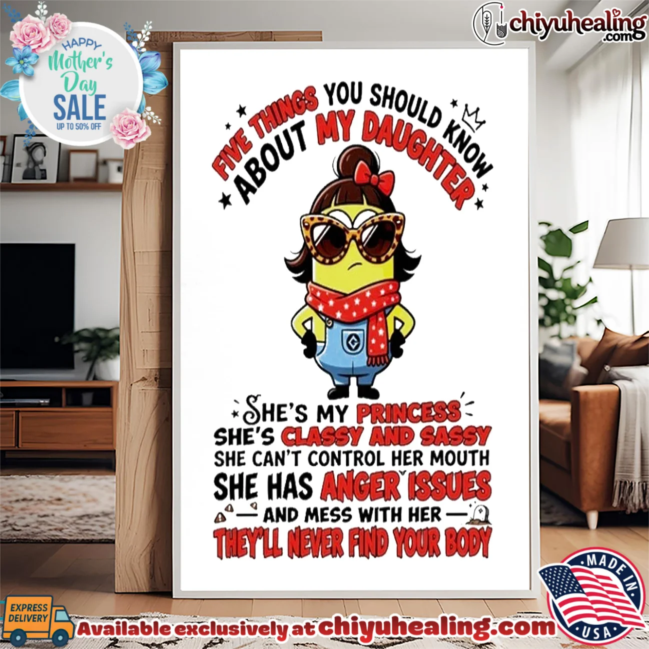 Five things you should know about my daughter she's my princess Minion vintage shirt & hoodie - Ultimate Gift Edition Five things you should know about my daughter she's my princess Minion