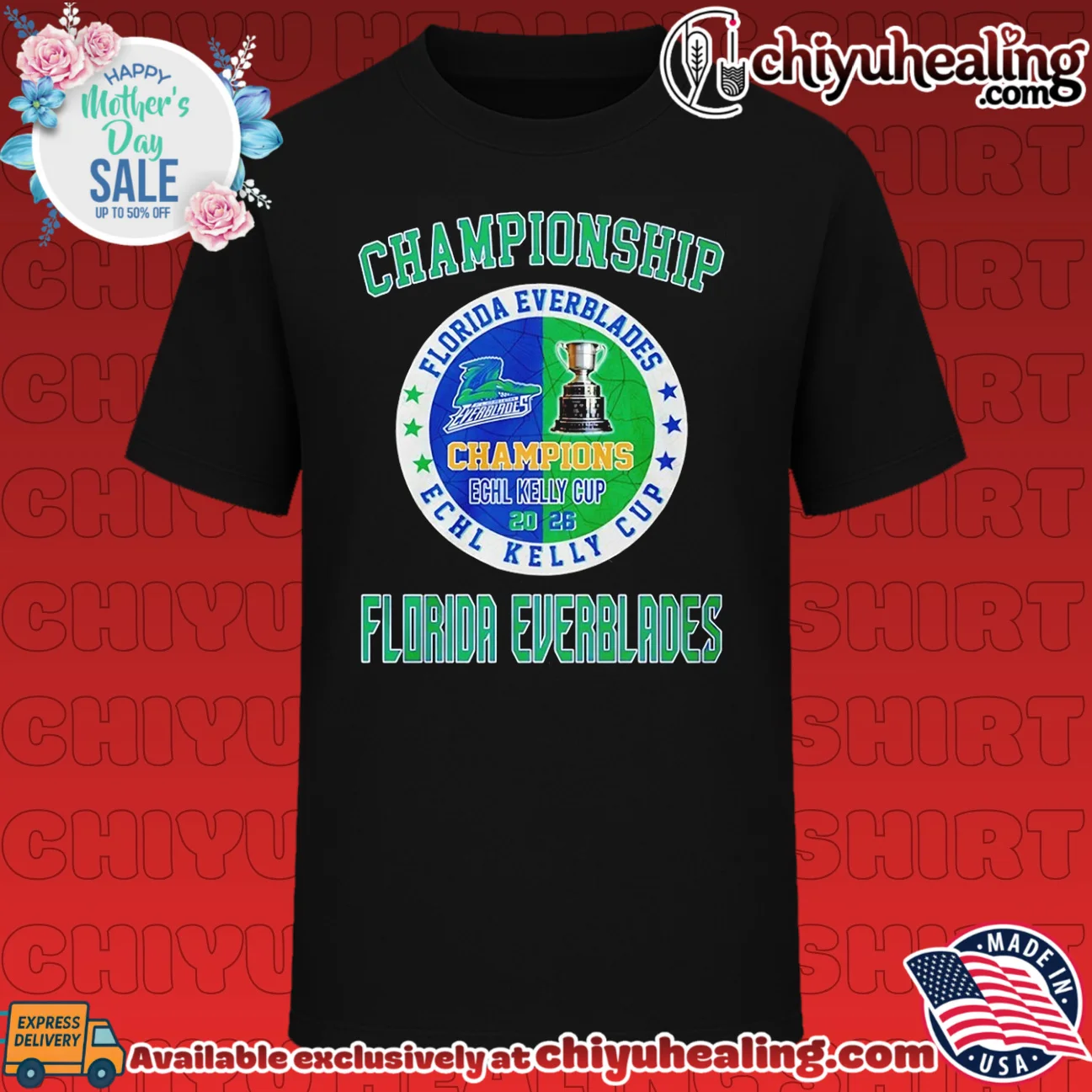 Florida Everblades 2026 ECHL Kelly Cup Champions logo shirt & hoodie