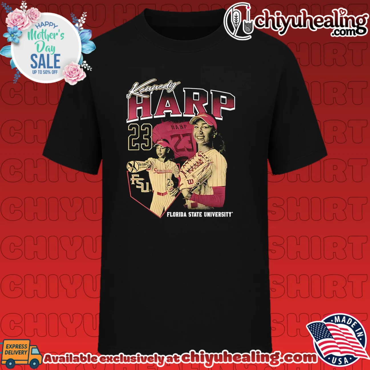 Florida State University Kennedy Harp number 23 retro shirt
