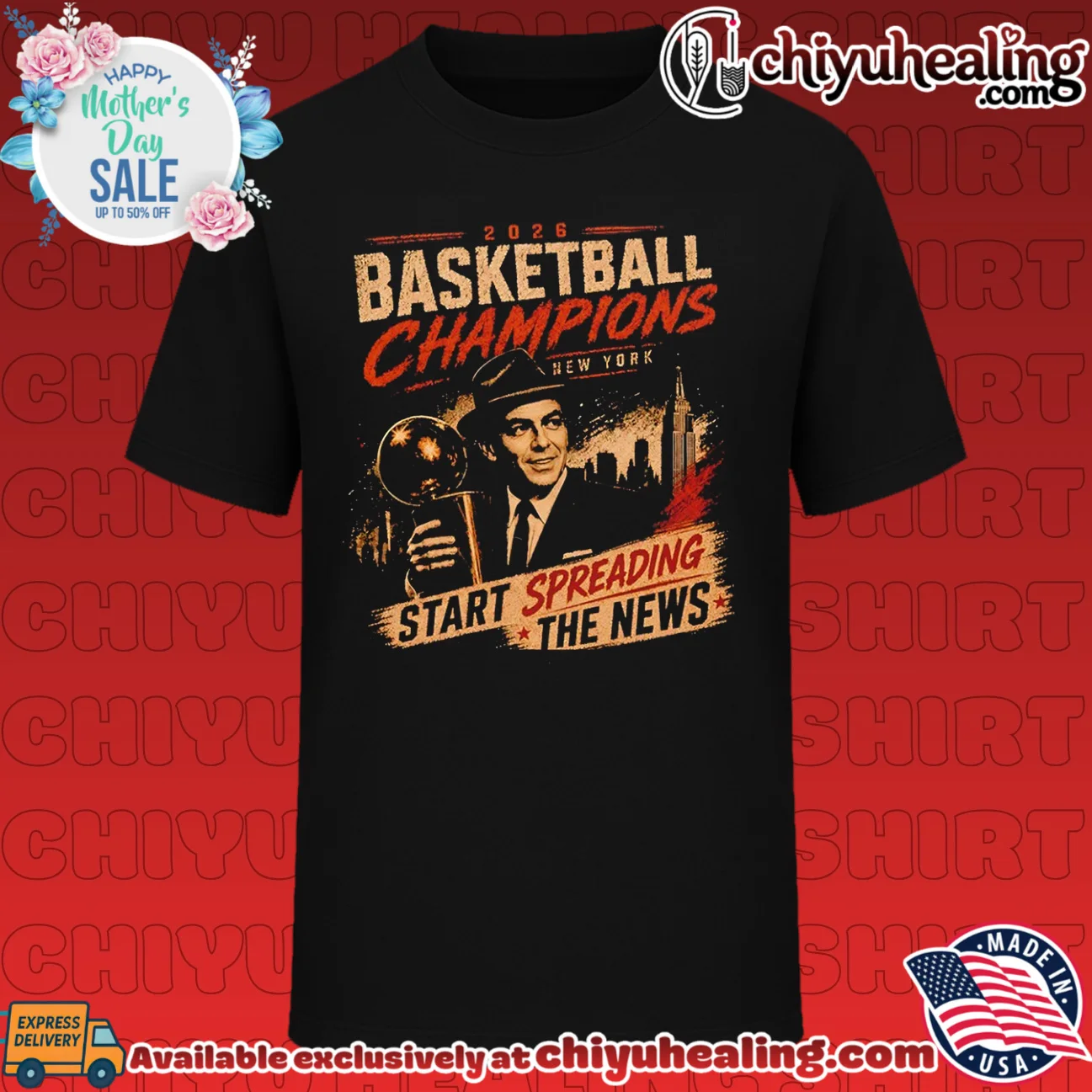 Frank Sinatra NY Knicks 2026 Basketball Champions Spread The News