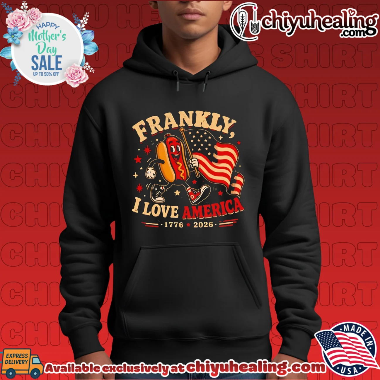 Frankly I Love America 1776-2026 Hot Dog shirt & hoodie Frankly I Love America 1776-2026 Hot Dog shirt & hoodie