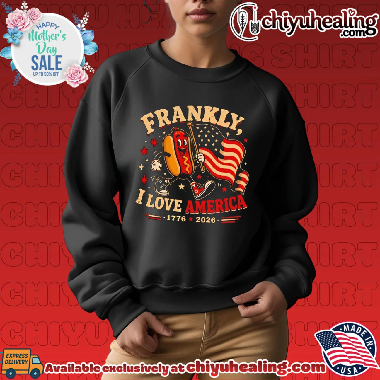Frankly I Love America 1776-2026 Hot Dog shirt & hoodie Frankly I Love America 1776-2026 Hot Dog shirt & hoodie