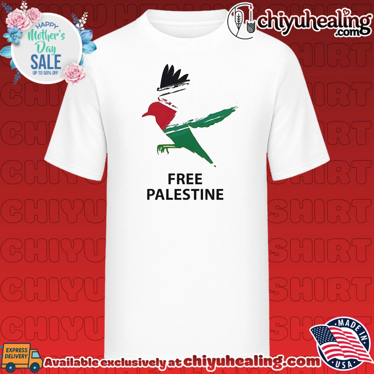 Free Palestine Bird Flag Freedom Peace Activism
