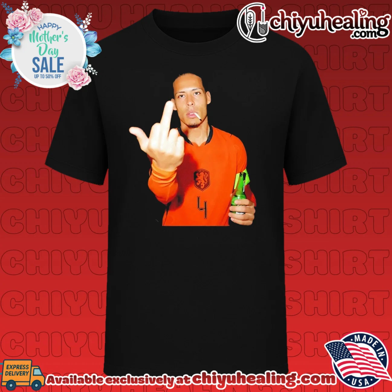 Frenkie de Jong and Virgil van Dijk Netherlands National Team middle finger shirt & hoodie