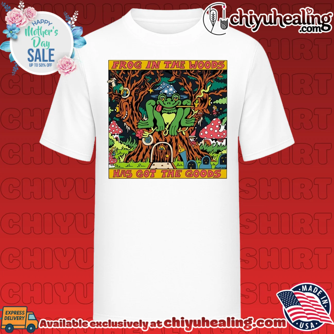 Frog in the Woods Has Got the Goods killer acid shirt & hoodie