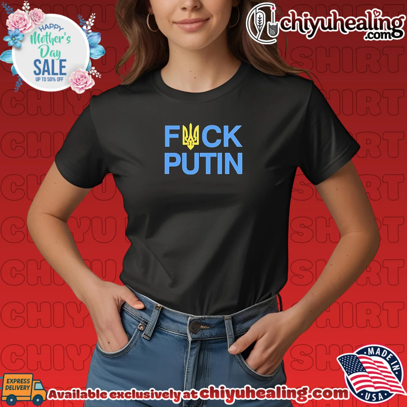 Fuck Putin Tryzub Ukraina flag statement shirt & hoodie - Ultimate Gift Edition Fuck Putin Tryzub Ukraina flag