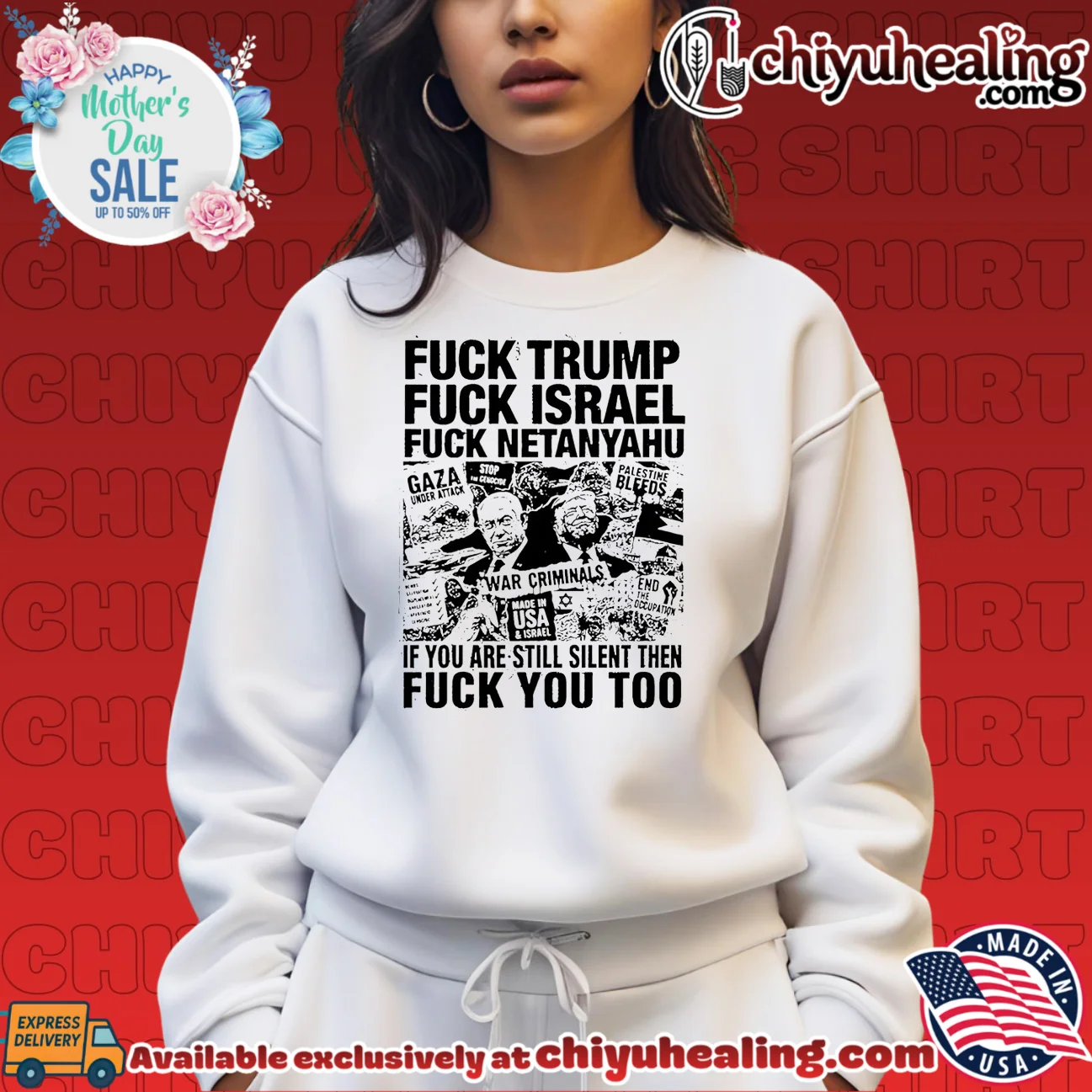 Fuck Trump fuck Israel fuck Netanyahu graphic iconic shirt & hoodie | Limited Stock Edition Fuck Trump fuck Israel fuck Netanyahu graphic