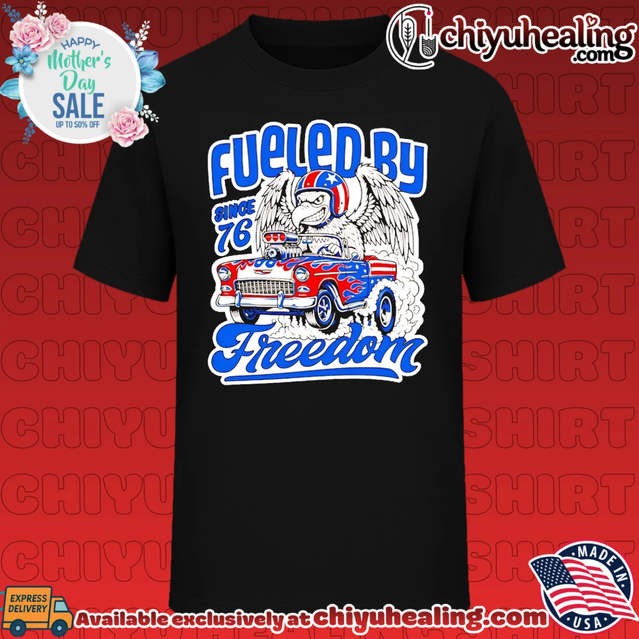 Fueled By Freedom Hot Rod Eagle USA 250