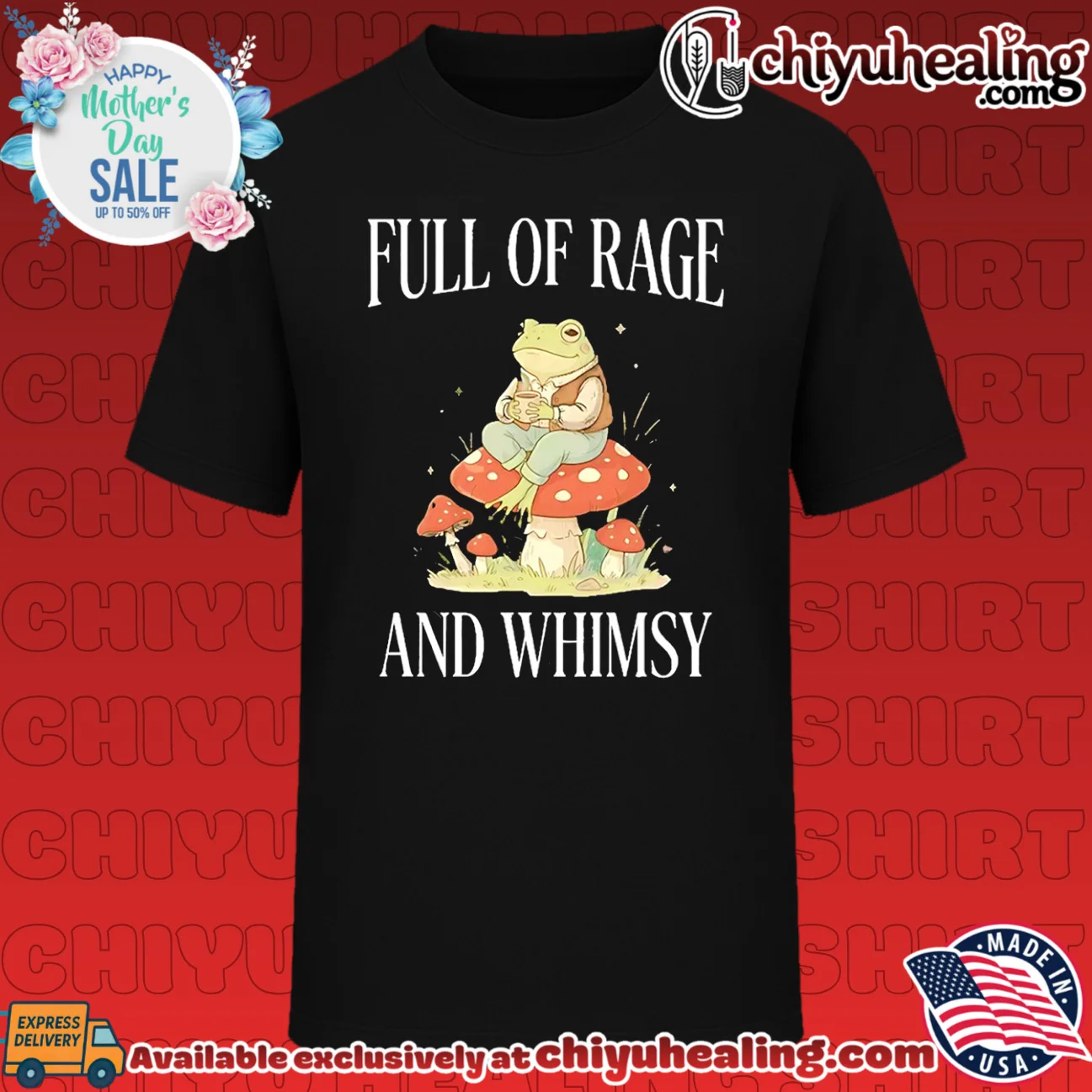 Full of rage and whimsy frog