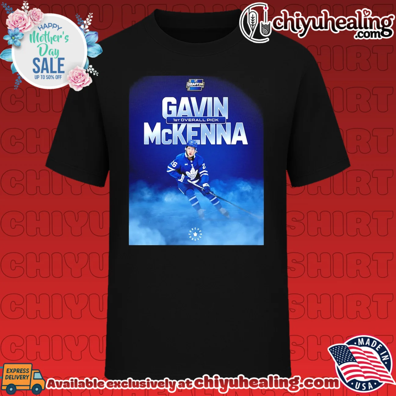 Gavin McKenna 1st Overall Pick Toronto Maple Leafs 2026 NHL Draft shirt & hoodie