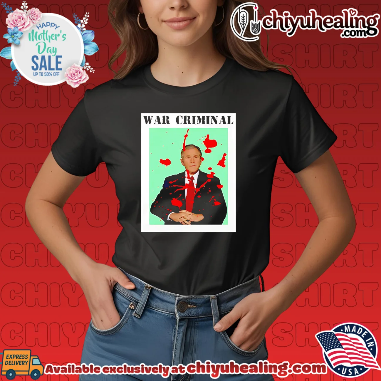 George W Bush War Criminal Shirt limited shirt & hoodie | Gift Idea 2026 George W Bush War Criminal Shirt