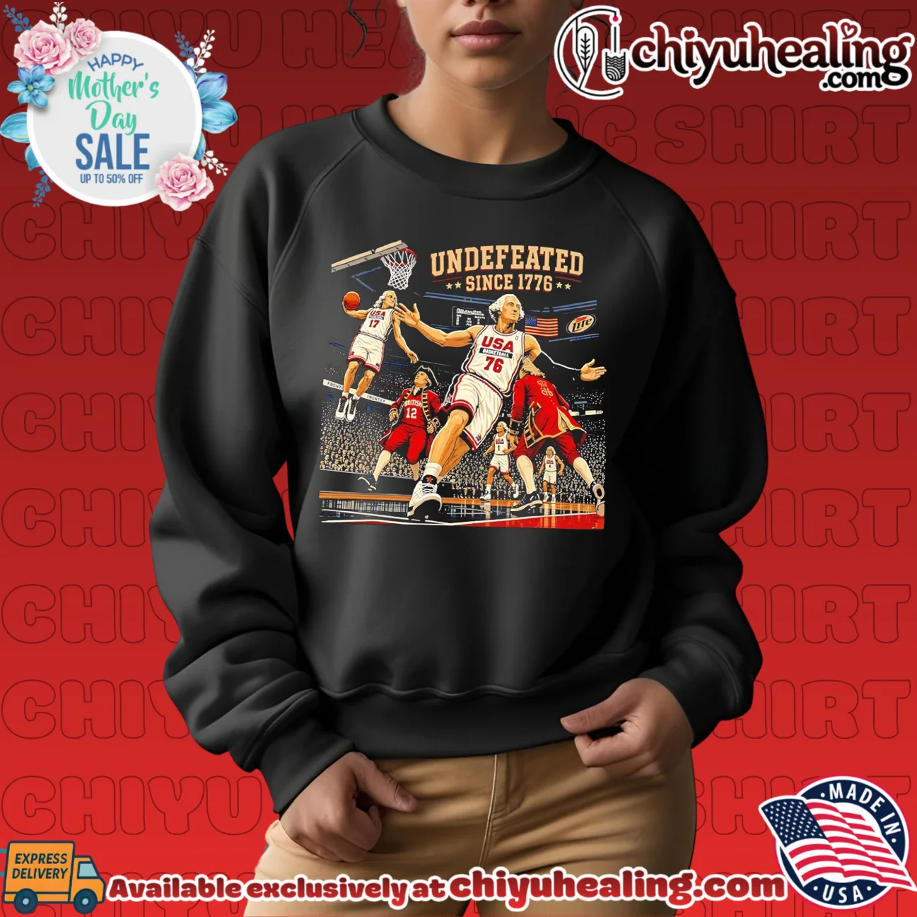 George Washington Undefeated Since 1776 Basketball shirt & hoodie George Washington Undefeated Since 1776 Basketball shirt & hoodie