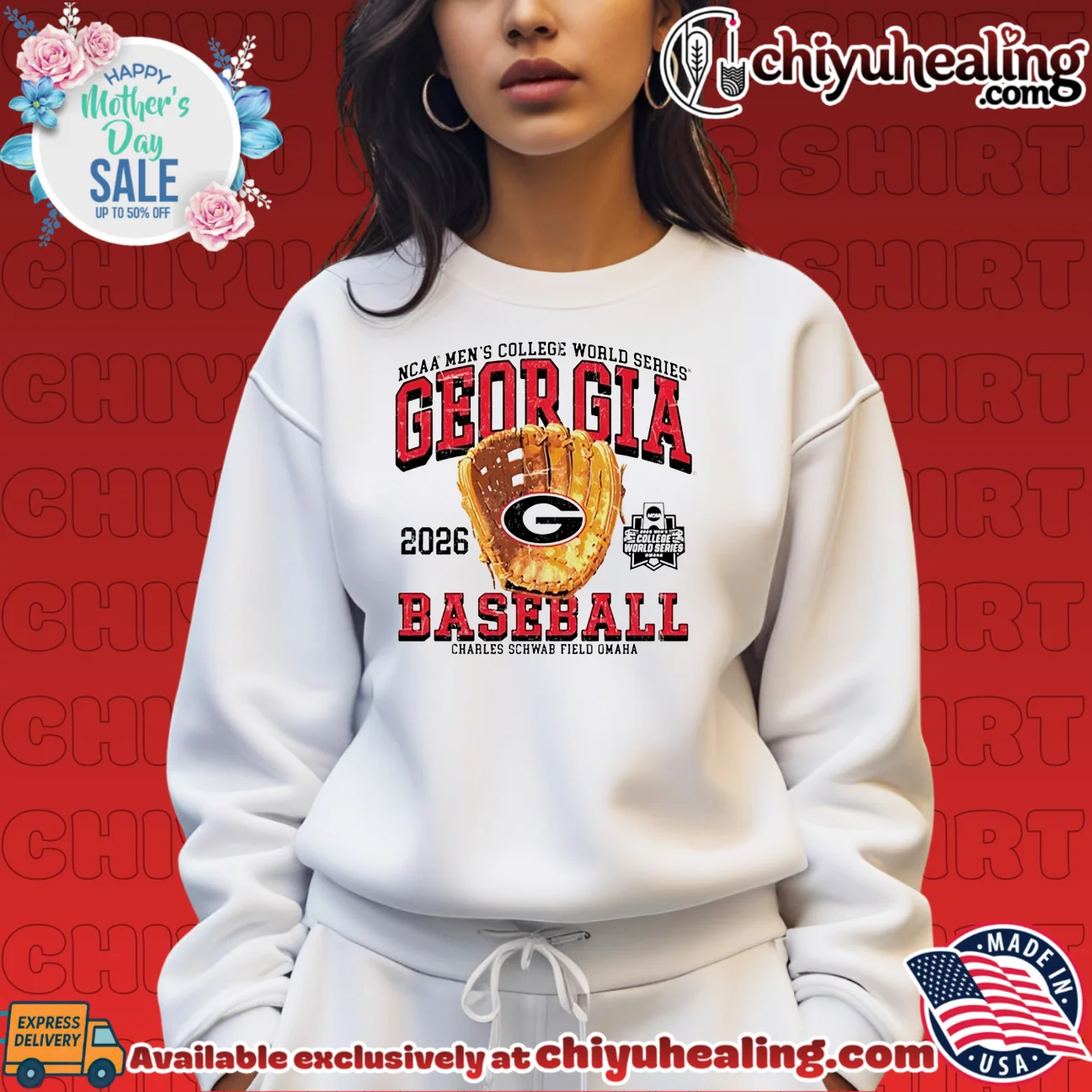 Georgia Bulldogs 2026 College World Series Omaha Bound Glove classic shirt iconic shirt & hoodie | IP Merchandise Georgia Bulldogs 2026 College World Series Omaha Bound Glove classic shirt