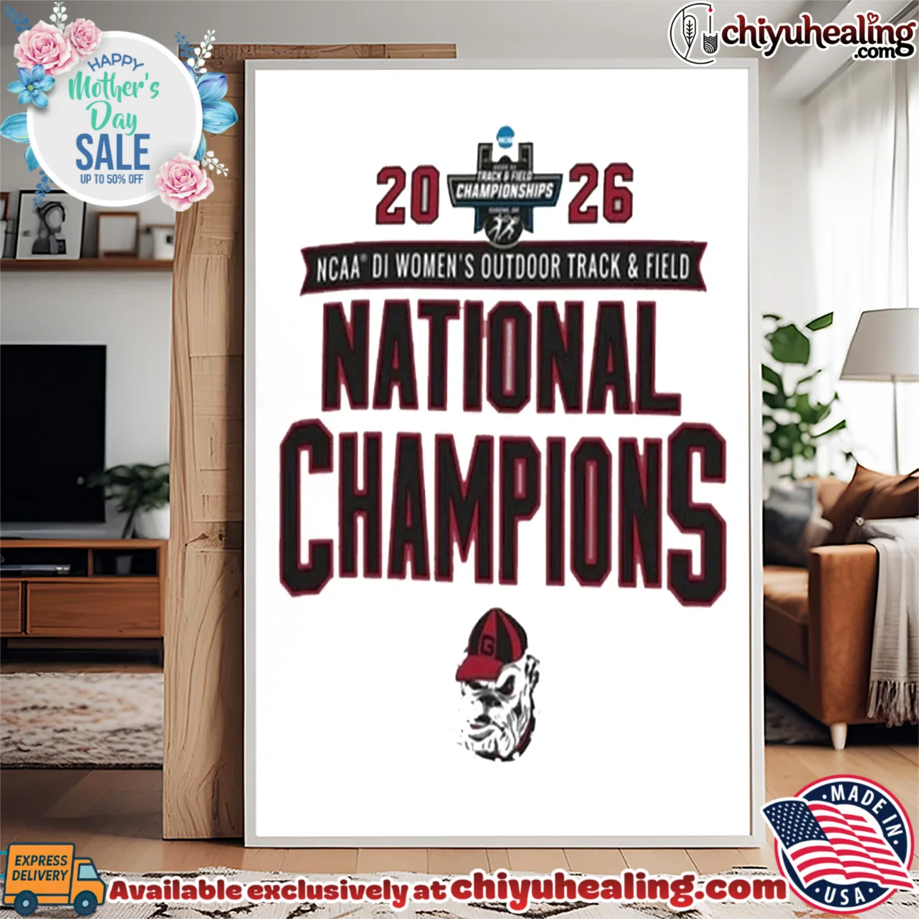 Georgia Bulldogs 2026 NCAA Women's Outdoor Track & Field National Champions official shirt & hoodie | Exclusive Fan Gear Georgia Bulldogs 2026 NCAA Women's Outdoor Track & Field National Champions