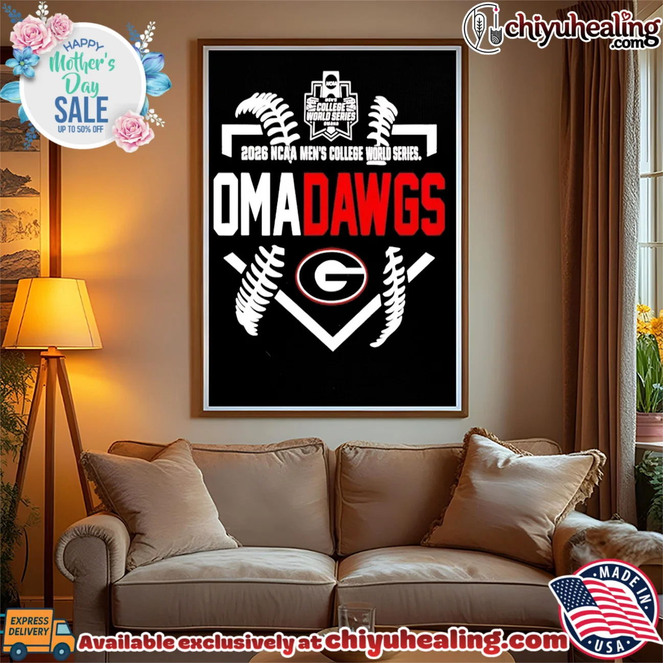 Georgia Bulldogs Baseball NCAA Men's College World Series 2026 Omadawgs shirt retro shirt & hoodie | 2026 Edition Drop Georgia Bulldogs Baseball NCAA Men's College World Series 2026 Omadawgs shirt