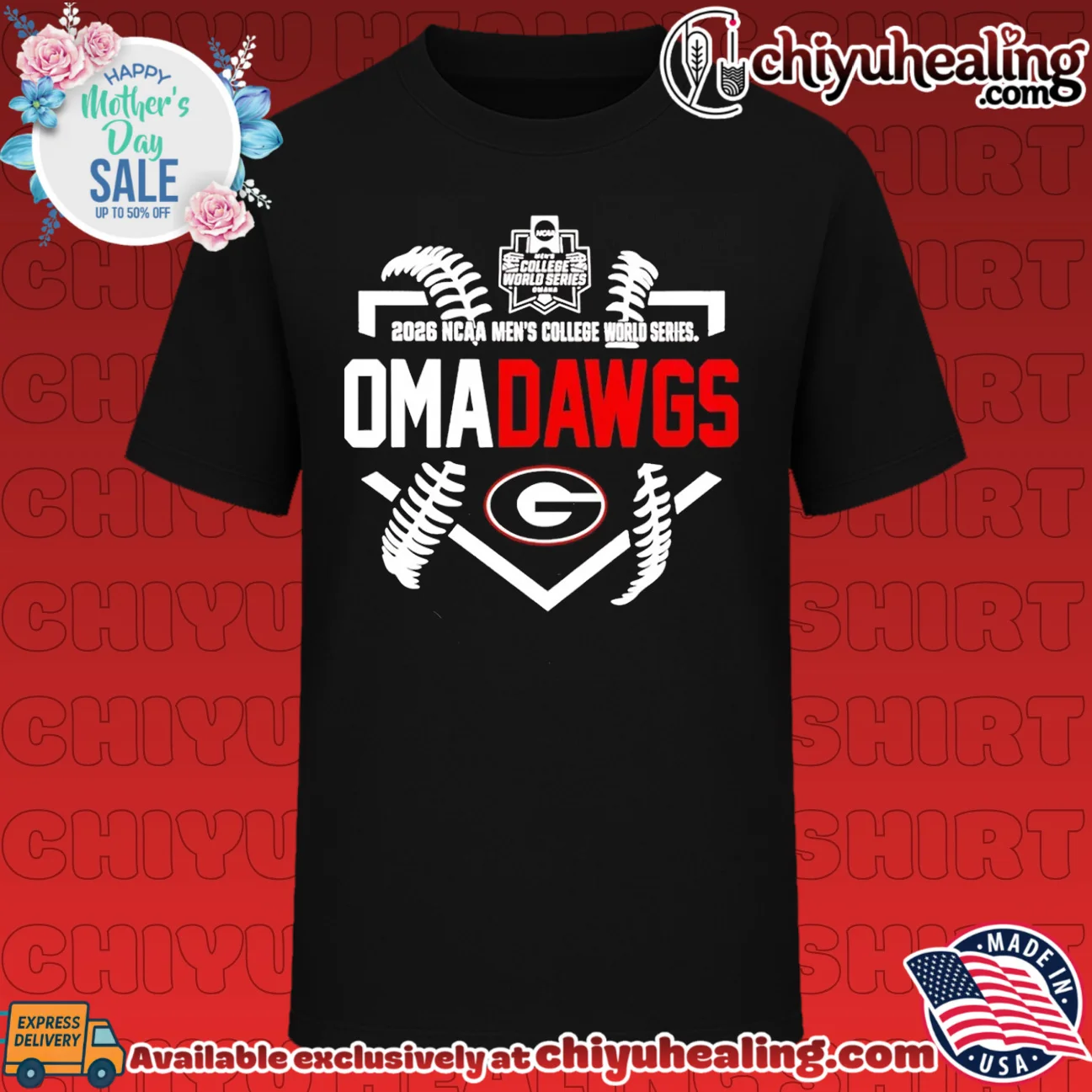 Georgia Bulldogs Baseball NCAA Men's College World Series 2026 Omadawgs shirt