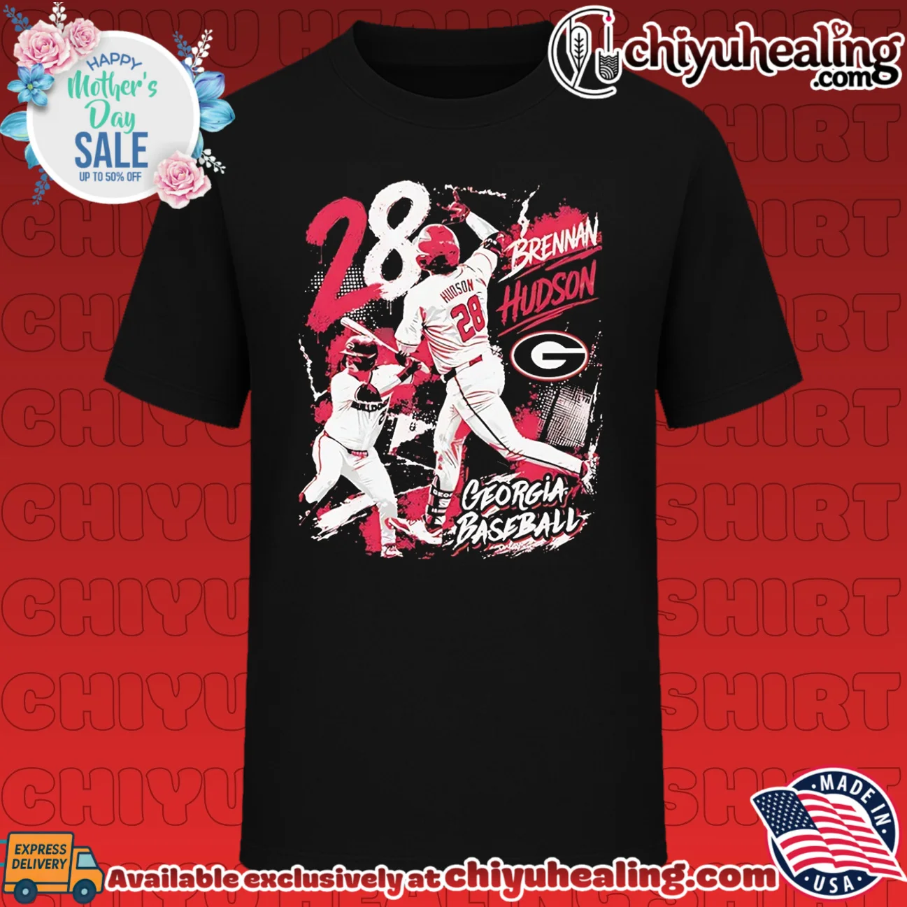 Georgia Bulldogs Brenna Hudson number 28 player collage