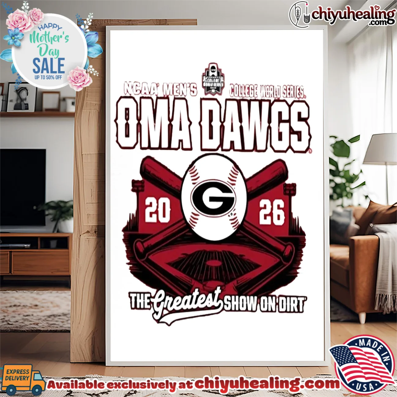 Georgia Bulldogs Oma Dawgs 2026 College World Series The Greatest show on dirt shirt grail shirt & hoodie | Official Style Drop Georgia Bulldogs Oma Dawgs 2026 College World Series The Greatest show on dirt shirt