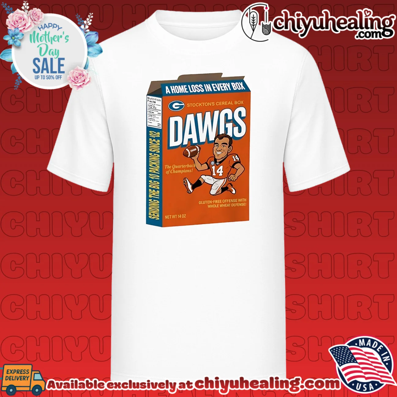 Georgia Bulldogs Stocktons Cereal Box Dawgs illustrated