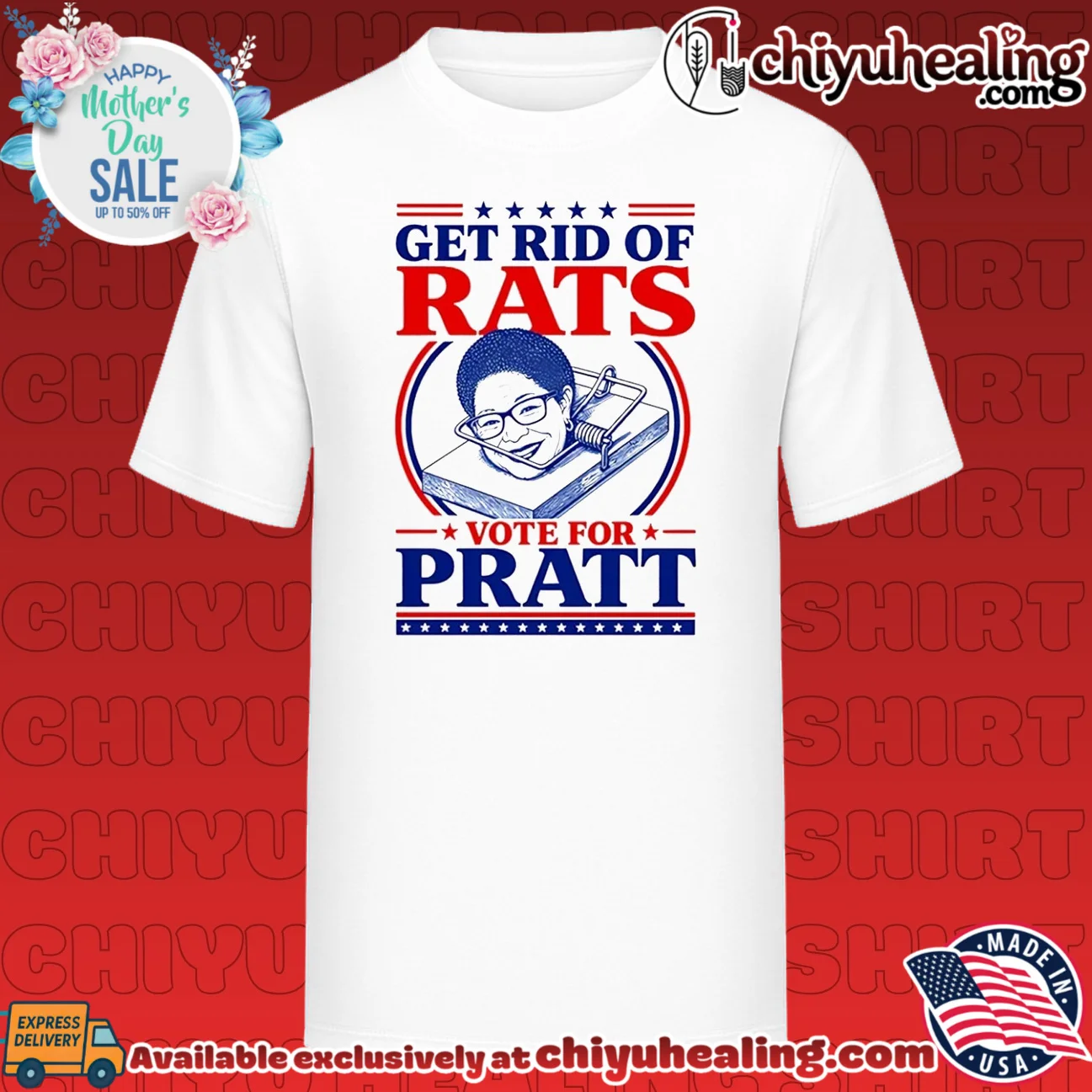 Get Rid Of Rats Vote for Pratt shirt