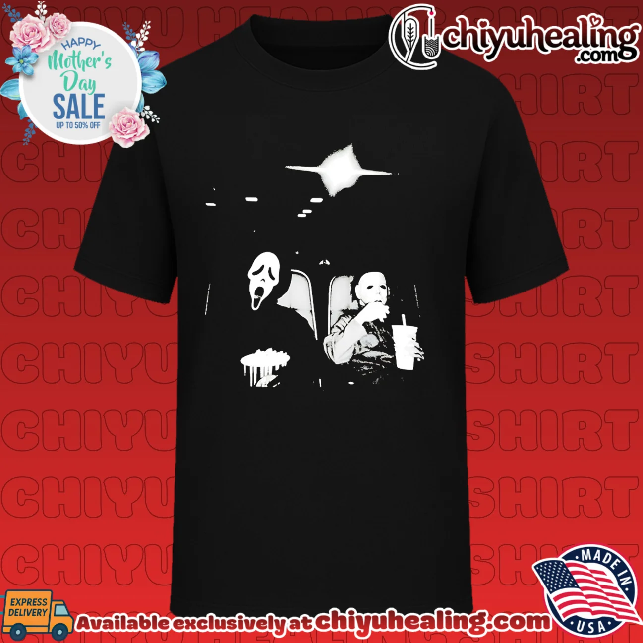 Ghostface and Michael Myers at the Movies shirt & hoodie
