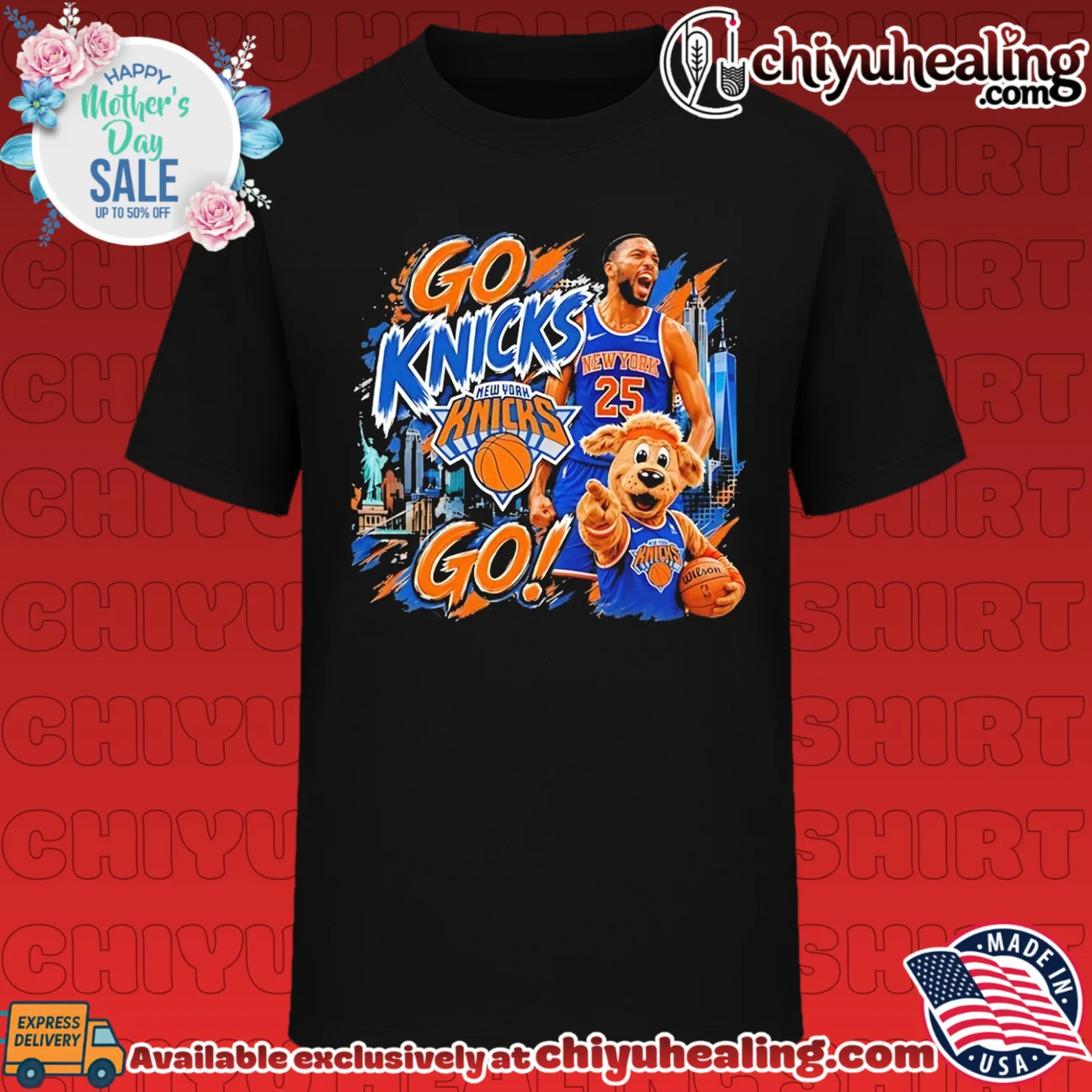 Go Knicks Go OG Anunoby New York Knicks mascot