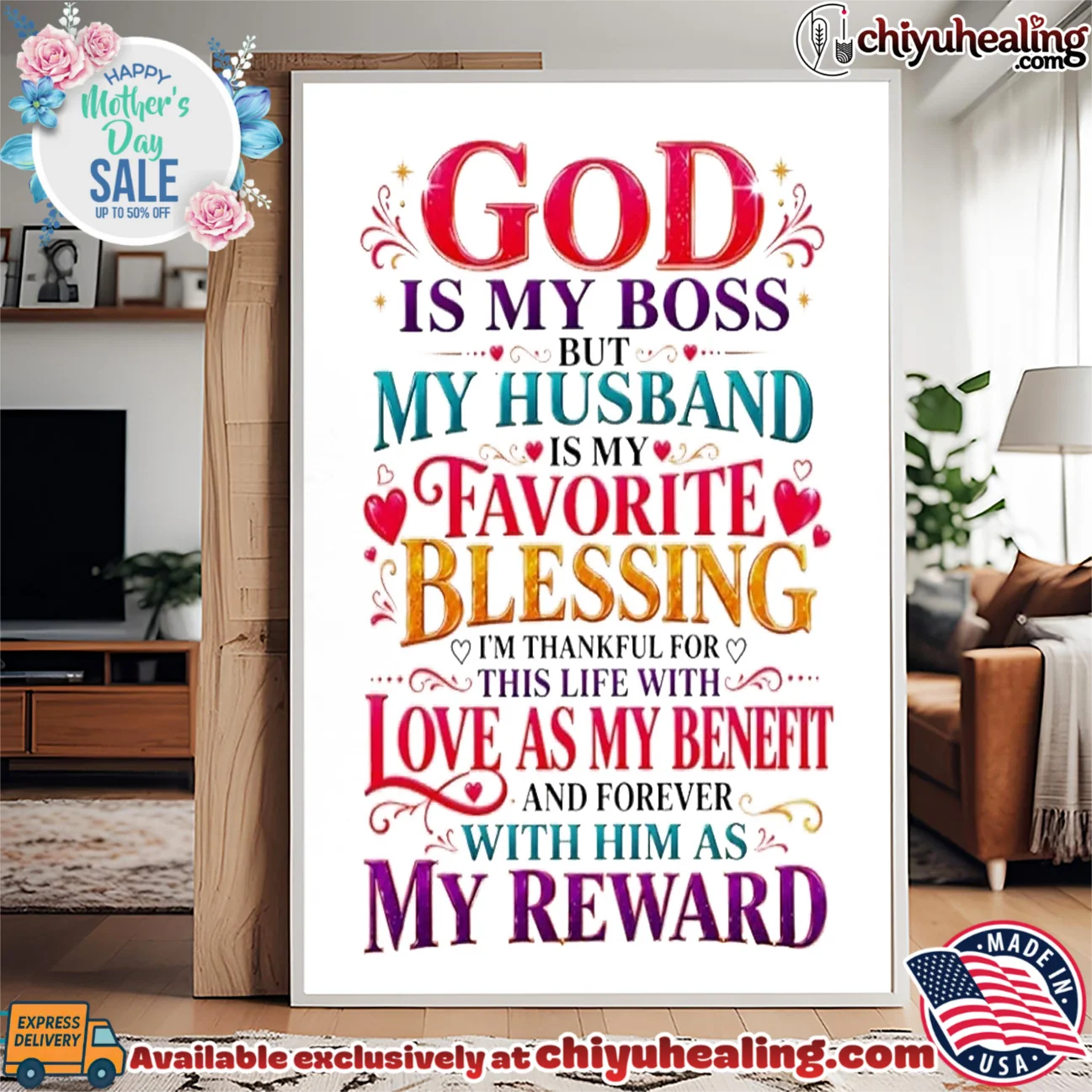 God is my boss but my husband is my favorite blessing I'm thankful for this life grail shirt & hoodie | Limited Stock Edition God is my boss but my husband is my favorite blessing I'm thankful for this life